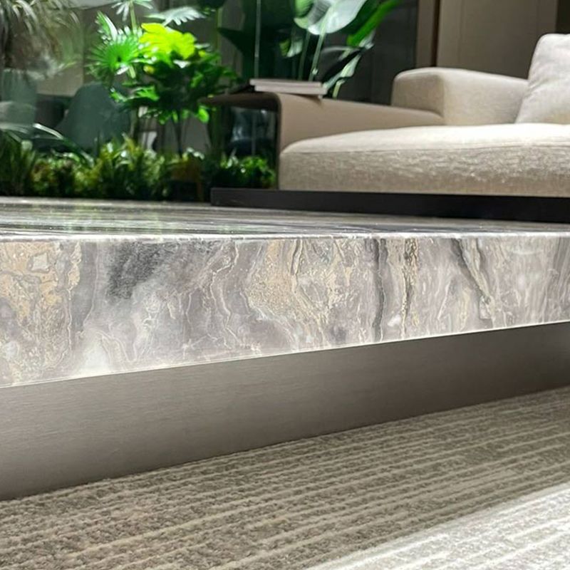 No Distressing Coffee Table Pedestal Marble Square Cocktail Table