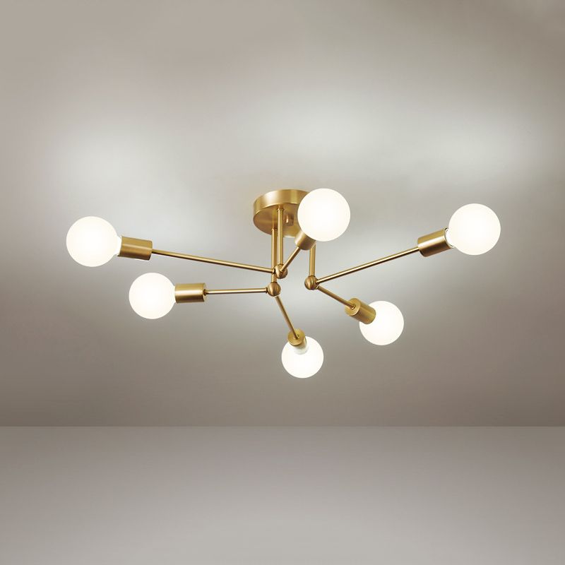 Modern Metallic Ceiling Light Flush Mount Lighting for Hallway Home