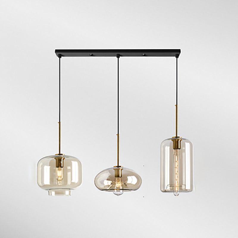 Verre moderne suspendu éclairage pendentif ménage léger pour le salon