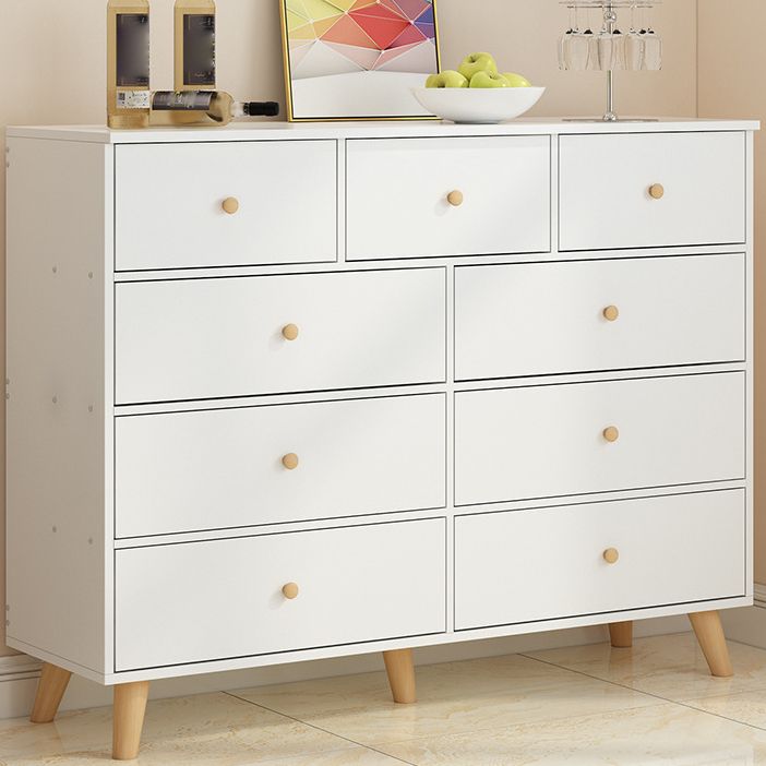 Contemporary Wood Storage Chest Matte Finish Bedroom Dresser