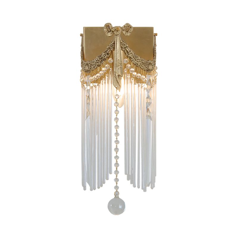 Modern Crystal Shade Wall Lighting Fixtures Gold Wall Lamp for Bedroom