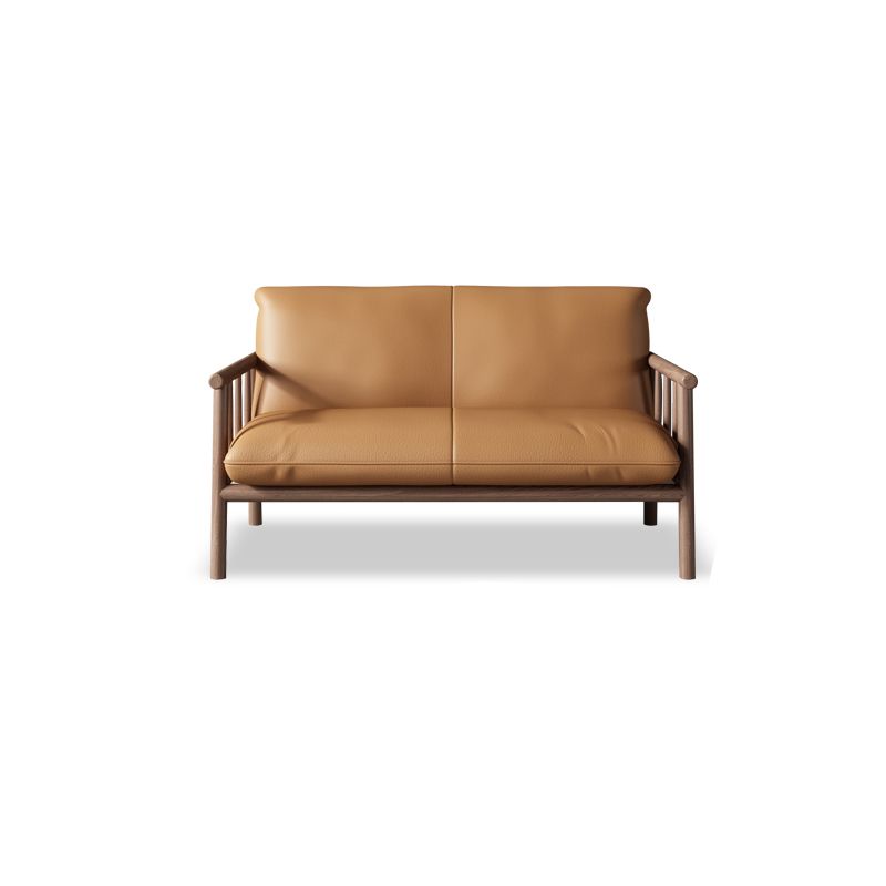 Modern Faux Leather Modern Sofa Square Arm 29 "W  Tight Back Sofa