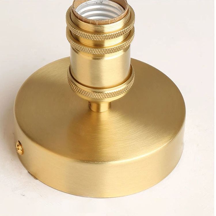Crystal Crown Semi Flush Mount in Colonial Style Copper Indoor Ceiling Light