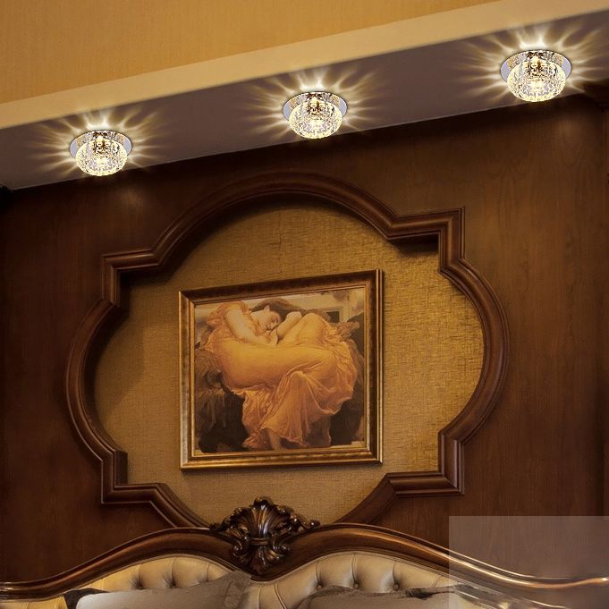 Luminaires encastrés en cristal modernes, Mini support encastré LED avec trou de 2 à 3.5 pouces de diamètre