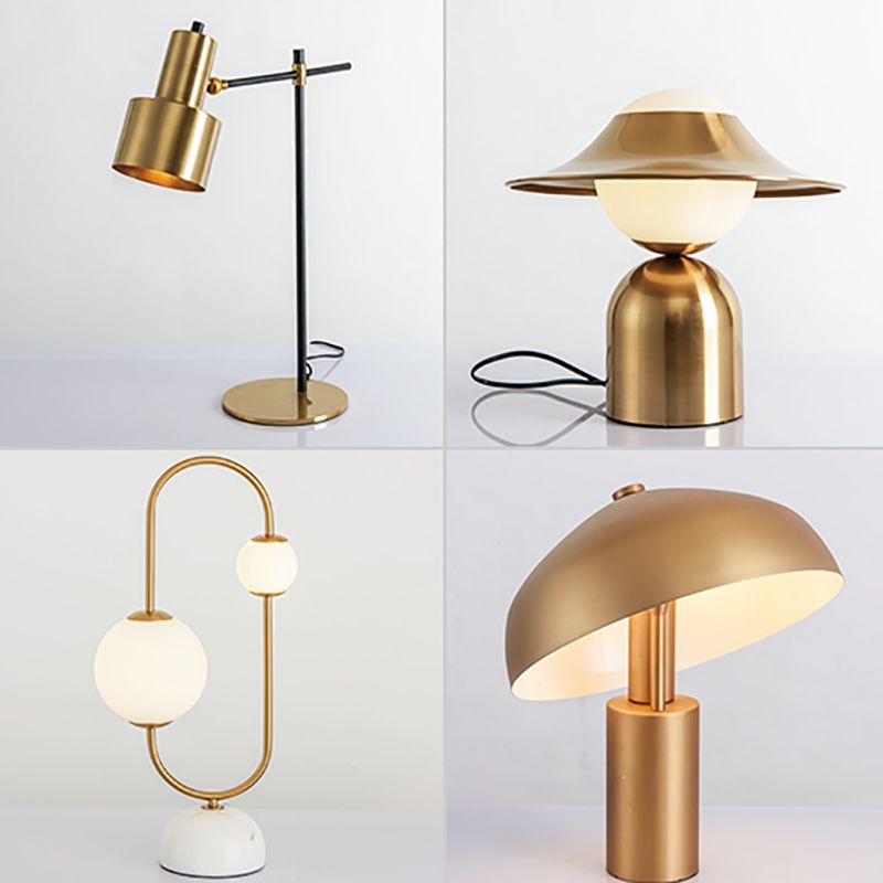 Contemporary Style Geometric Night Table Lamps Metal 1-Light Table Lamp