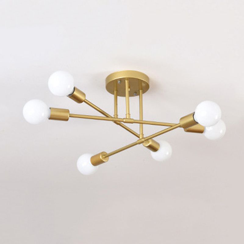 Metal Flush Mount Modern Style Flush Mount Lighting for Dining Room