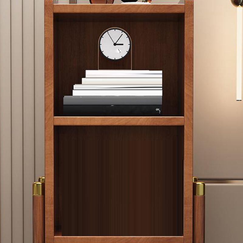 Wooden Standard Bookshelf Closed Back Contemporary Bookcase with Shelves