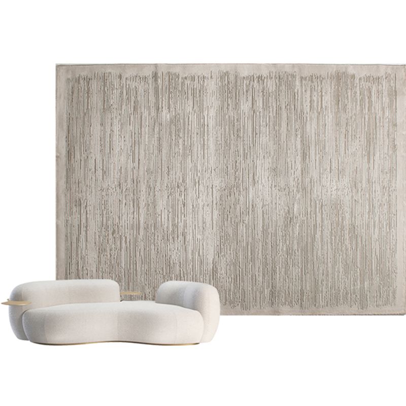 Simple Apricot Modern Rug Polyester Solid Color Area Rug Non-Slip Rug for Living Room