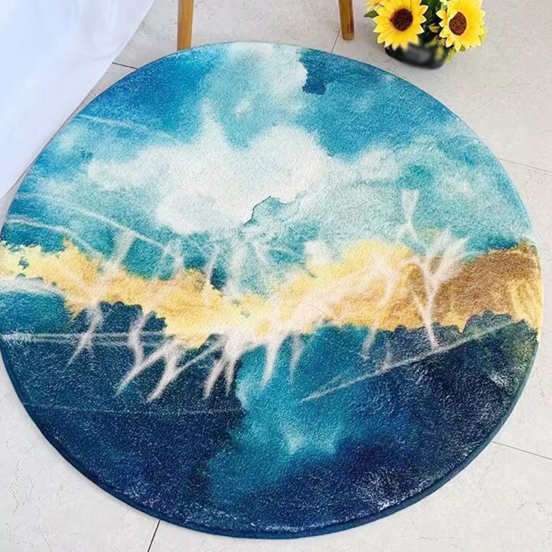 Brown Graphic Carpet Polyester Minimalist Carpet Stain Resistant Carpet for Home Decor