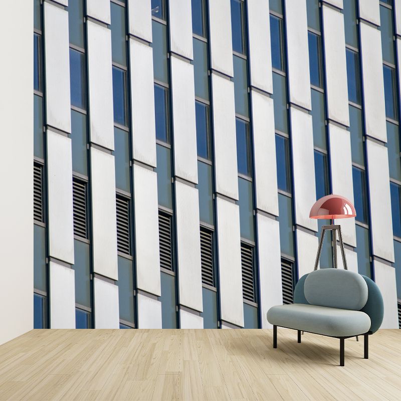 Minimalist Architecture Wall Mural for Meeting Room, Moisture Resistant