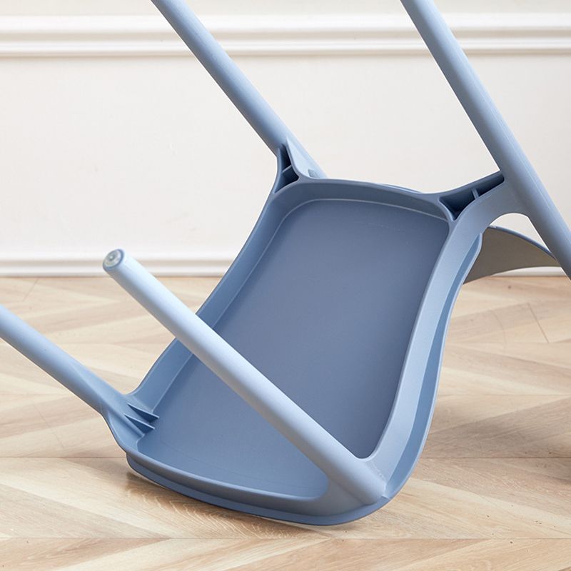 Dining Room Kitchen Dining Chair Open Back Plastic Side Chair