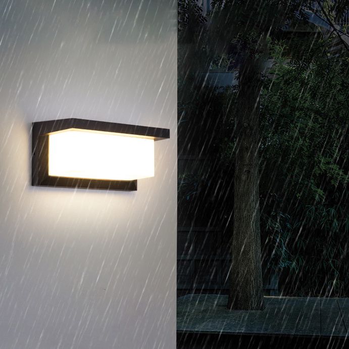 Modern Rectangle Wall Lighting 1 Light Wall Sconce Light with Acrylic Shade