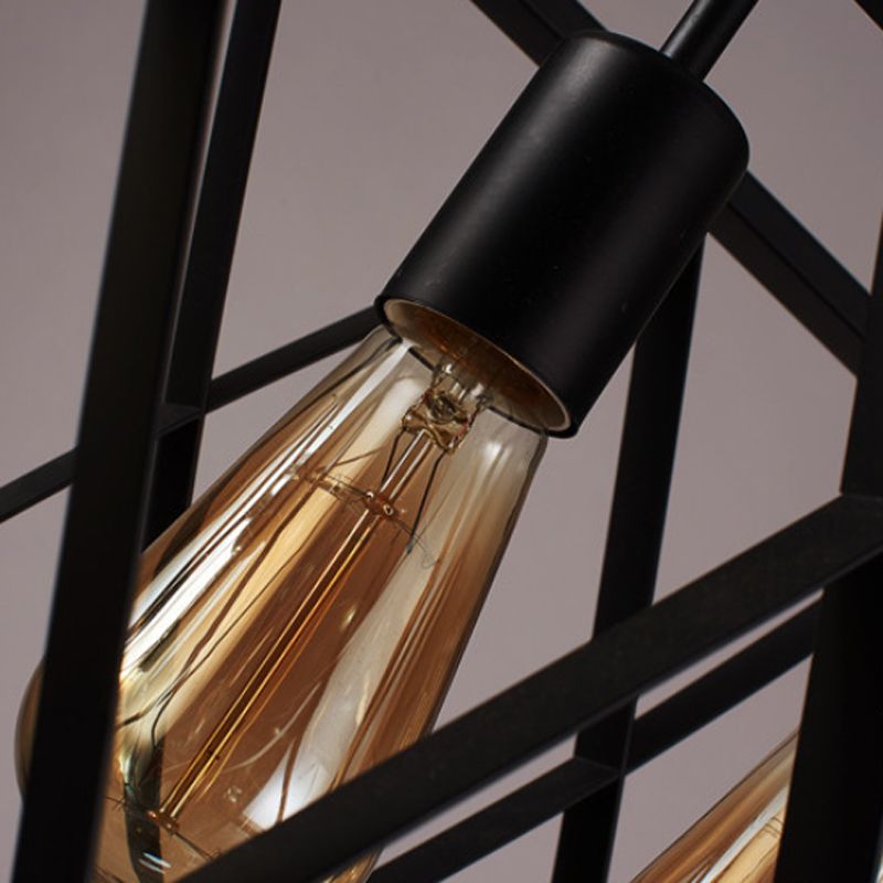 Industrial Island Light Geometric Hanging Lighting Fixture for Dining Room