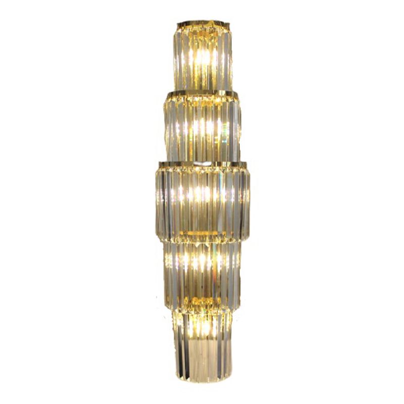 Kristallgeschichtetes Wandleuchten moderner Stil mit mehreren Lichtern Wand montierte Lampen