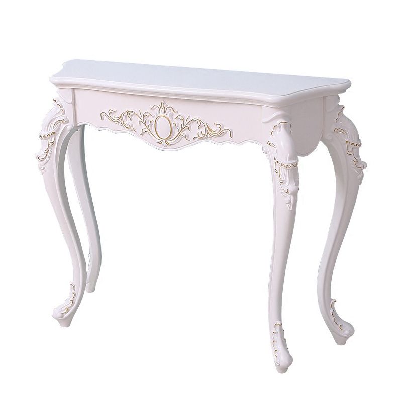 Victorian Hall Console Table Free Form Wood End Table with Legs