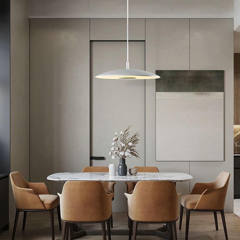 Metal Dome Suspension Lamp Minimalist LED Pendant Lighting for Dining Room