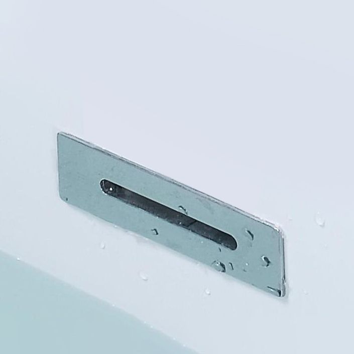 Back to Wall Soaking Bathtub Antique Finish Rectangular Modern Bath Tub
