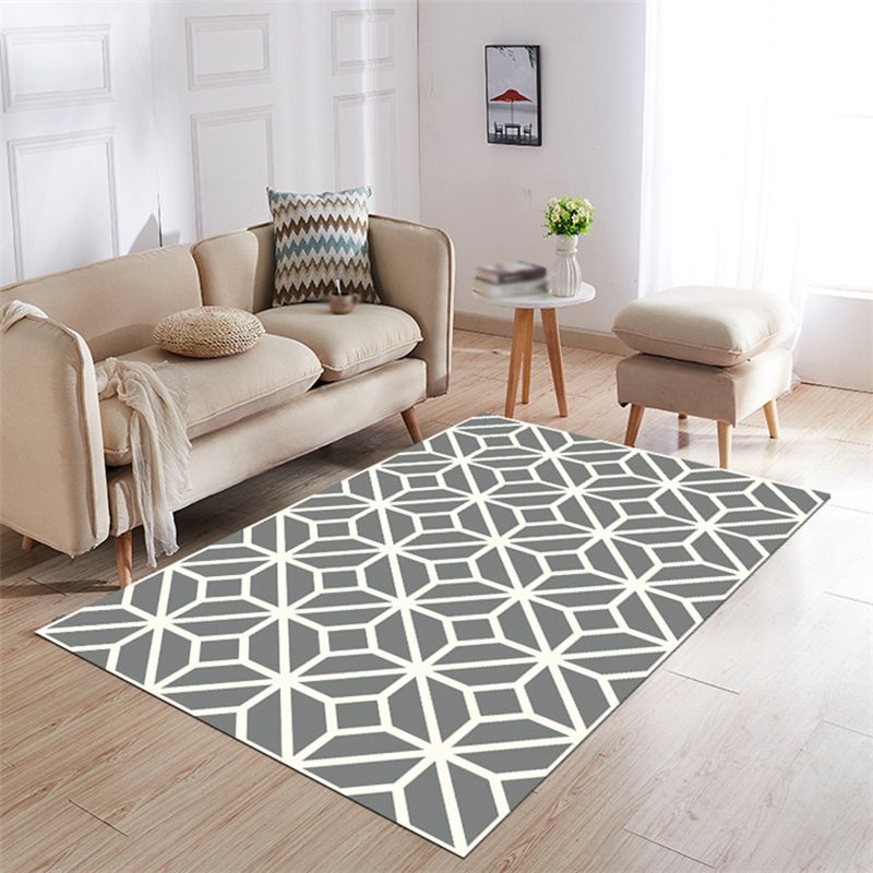 Gelb moderner Teppich Polyester Muster Teppich Färbung widerstandsfähiger Teppich für Salon