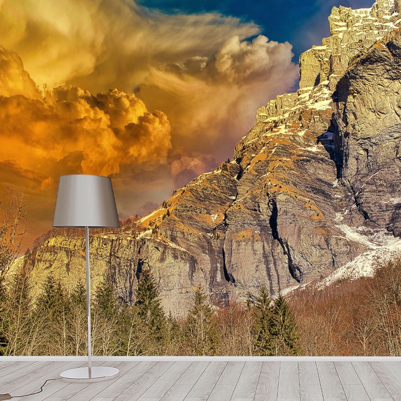 Mountain Landscape Removable Wall Mural for Sitting Room, Personalized Size
