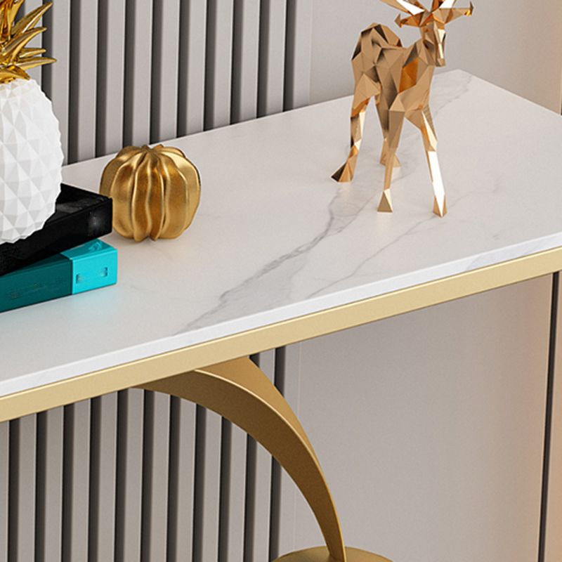 Contemporary Console Accent Table Antique Finish Console Sofa Table in Stone