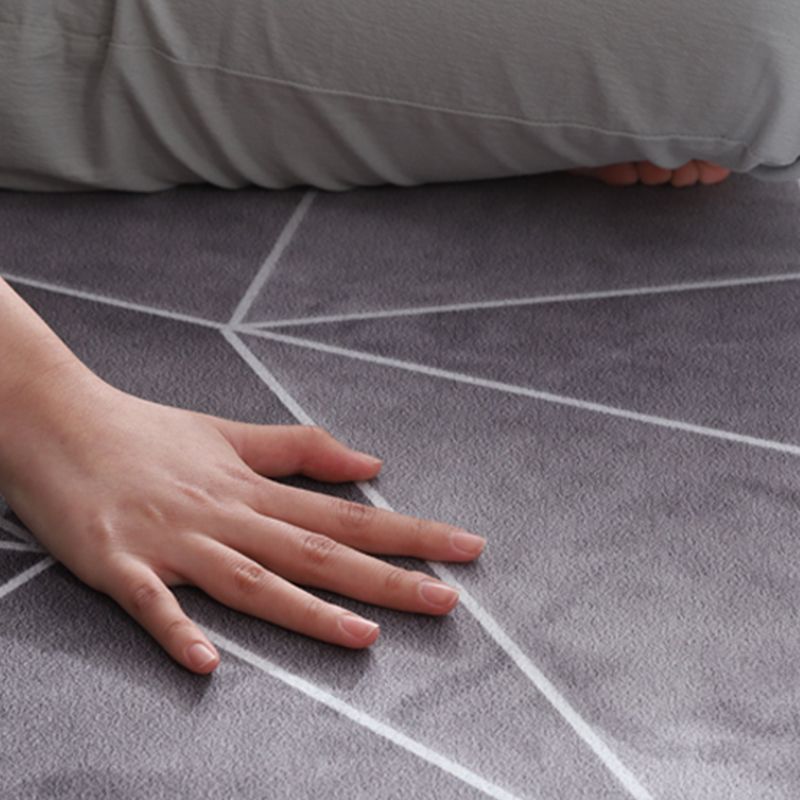 Gray Contemporary Carpet Blending Graphic Carpet Stain Resistant Carpet for Drawing Room