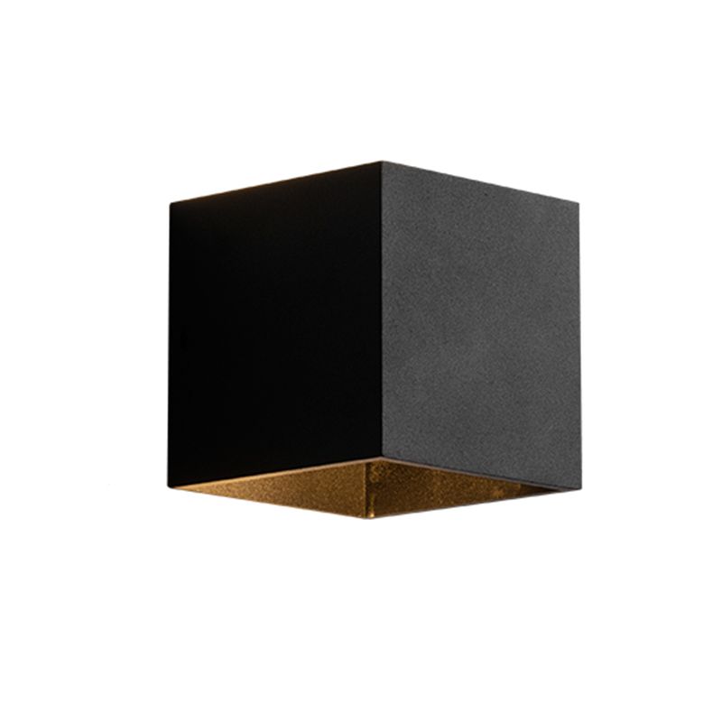 Metal Square Wall Mounted Light Fixture Modern Minimalist Style Wall Light Sconces for Living Room