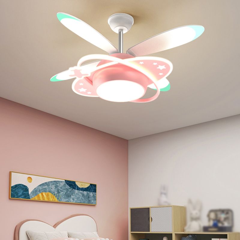 Kids Style Unique Shape Ceiling Fan Lamps Metal Ceiling Fan Lighting for Living Room