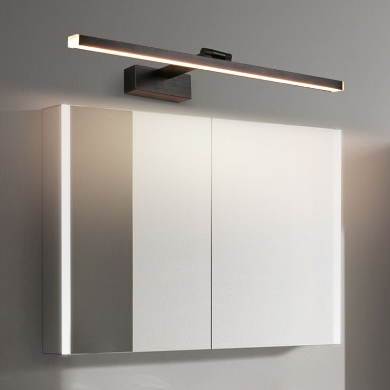 Lineaire SCONCE LICTE FICTURE Hedendaags aluminium LED Badkamer Wandlamp in het zwart