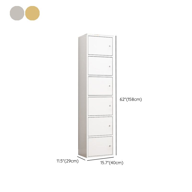 Matte Finish Non-Hanging Armoire Modern Faux Wood Storage Cabinet with Hinged Doors