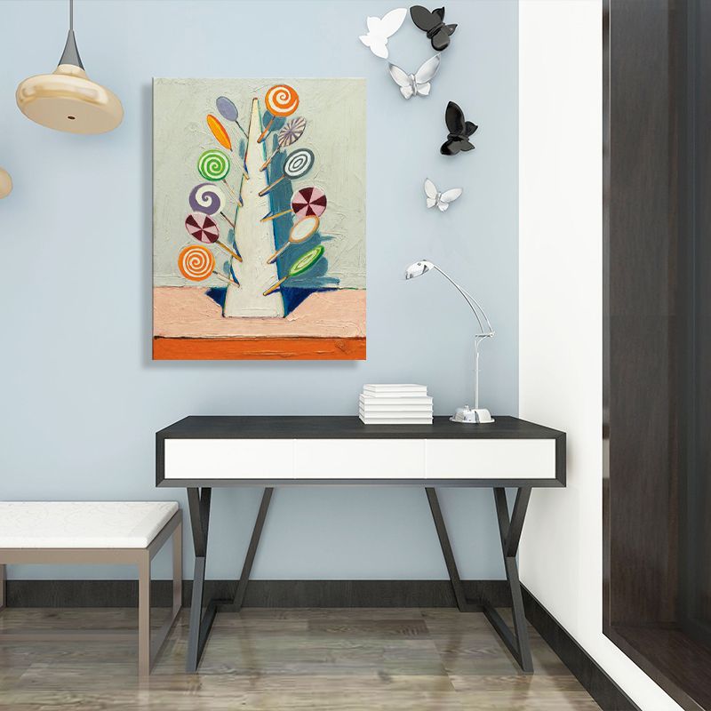 Lollipops Wall Decor Children's Art Textured Kids Bedroom Painting, Multiple Sizes