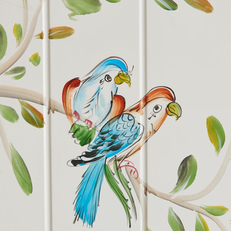 Solid Wood Matte Finish Storage Cabinet Coastal Cabinet with Hinged Door