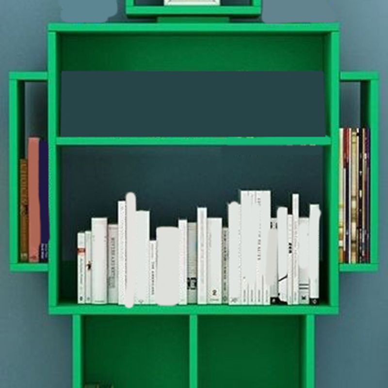 Engineered Wood Bookcase Contemporary Open Bookcase 6 Shelves