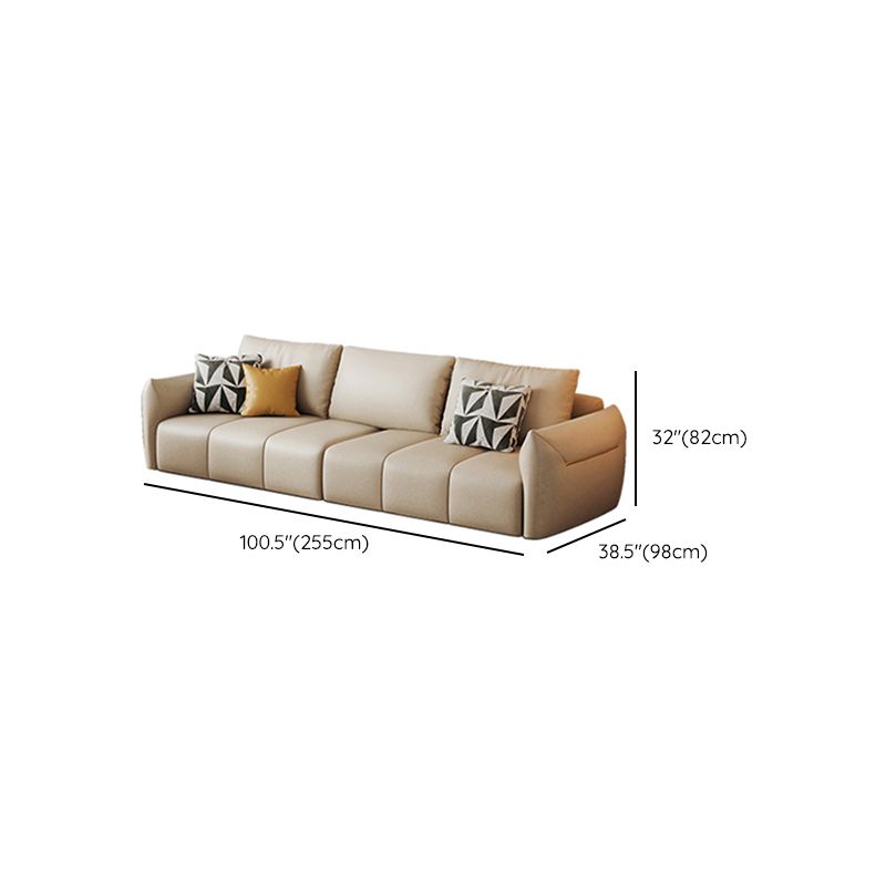 Tropical Fabric White Seating 32.2"H Standard Settee for Living Room