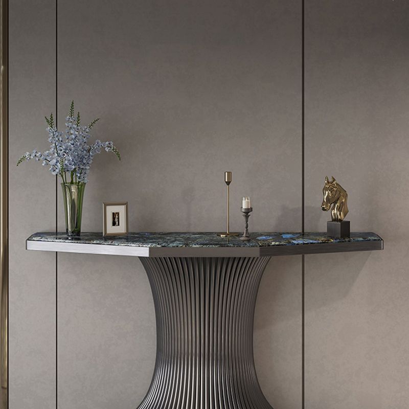 Glam Free Form Accent Table with Stainless Steel Bracket for Hall