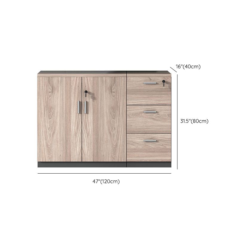 Modern Wooden Filing Cabinet Lock Storage for Home and Office