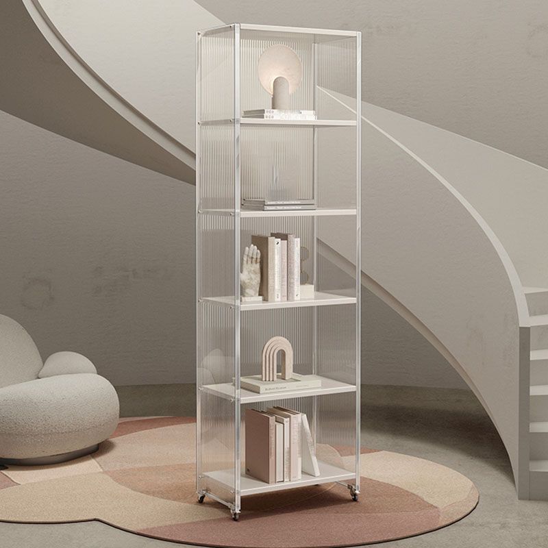 Contemporary Closed Back Bookshelf Acrylic Bookcase for Home Office