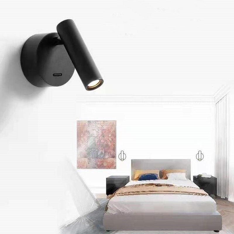 Modern Cylinder Wall Mounted Lighting Aluminum 1 Light Wall Lamp