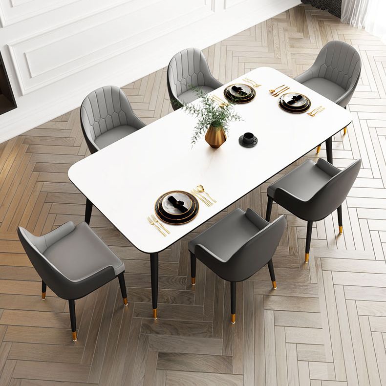 Sintered Stone Dining Table Traditional Luxury 4 Legs Dining Table