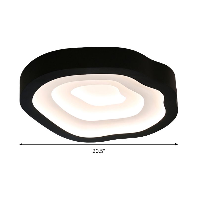 Cloud Acrylic Flushmount Contemporary LED Black/Yellow/Blue Ceiling Light Fixture in Warm/White Light/Third Gear