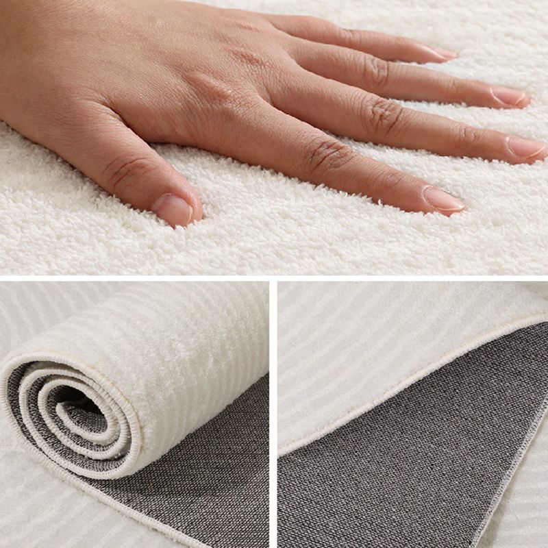 Light Grey Modern Carpet Line Polyester Carpet Stain Resistant Carpet for Home Decor