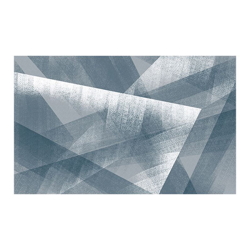 Black Modern Rug Polyester Pattern Rug Non-Slip Backing Area Rug for Home Decor