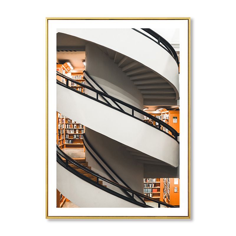 Architectuur interieur weergave canvas kunst zachte kleur hedendaagse muur decor voor thuis