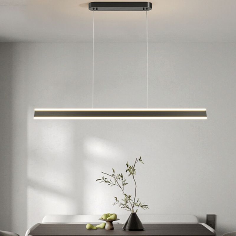 LED Island Lamp Modern Island Hanging Lamp with Acrylic Shade for Bedroom