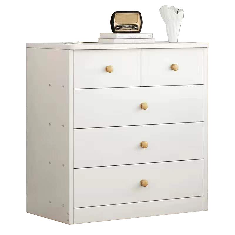 Wood Accent Chest with Drawers 12.59" Wide Modern Standard Accent Chest