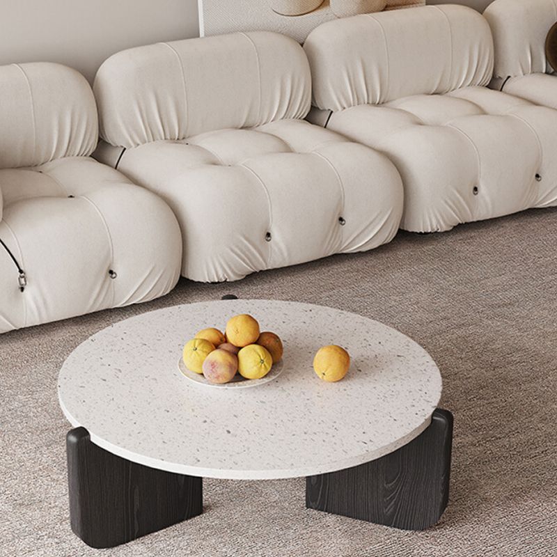 13"H Contemporary Coffee Table 3 Legs Round Coffee Cocktail Table