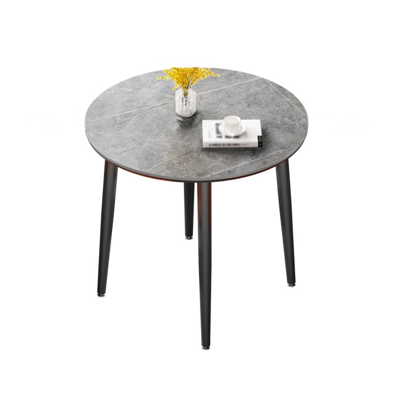 Mesa de comedor de estilo moderno Mesa de comedor de piedra sinterizada con marco negro