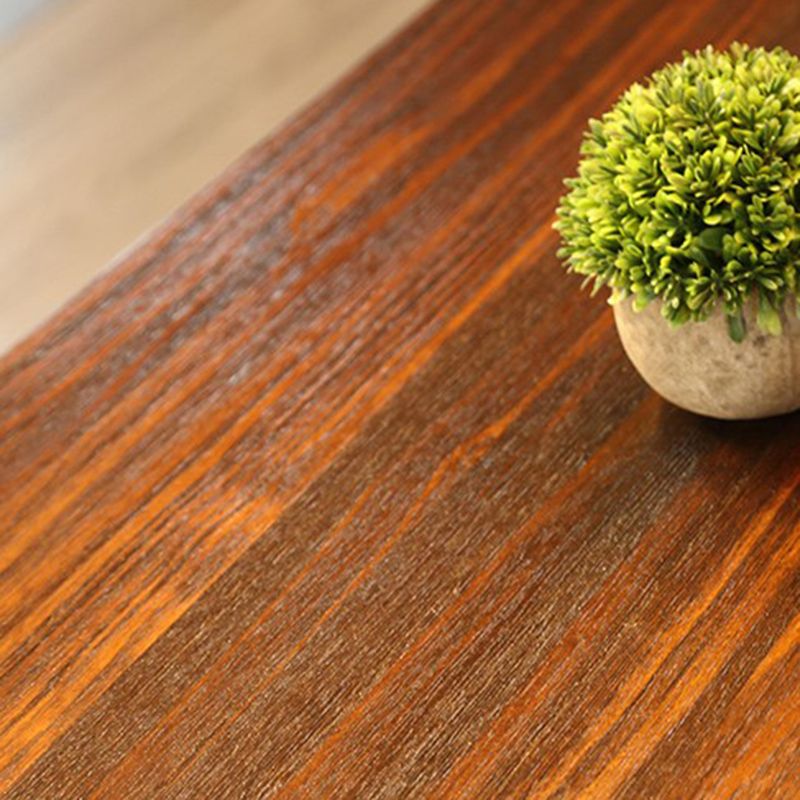 Industrial 1/2/3/4/5 Pieces Furniture Solid Wood Rectangle Dining Chairs Set in Brown