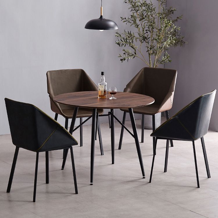 Sillas de estilo moderno sillón de comedor con patas de metal para cocina