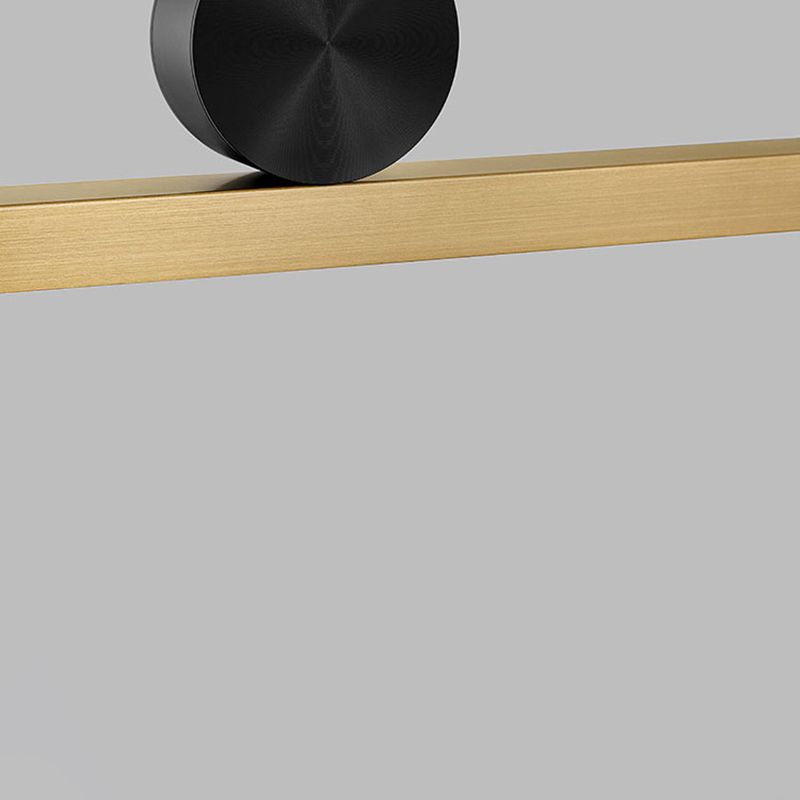 Gold Island Lights Modernes 1-Licht-Restaurant Lineare Aufhängungslampen mit Acrylschatten