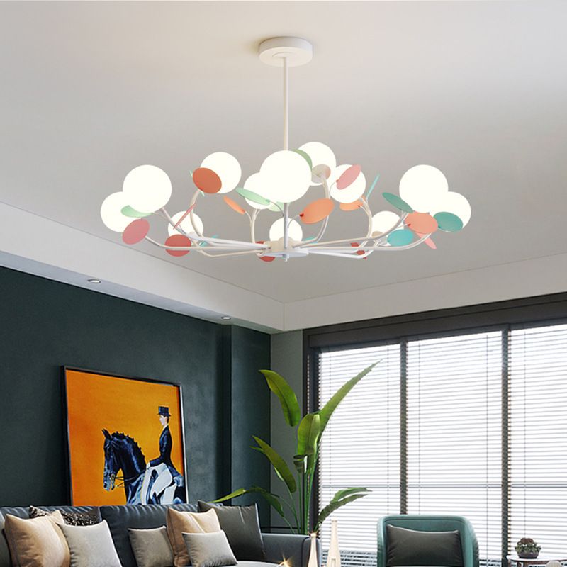 Multicolored Metal Chandelier Pendant Light Sputnik Pendant Light for Bedroom